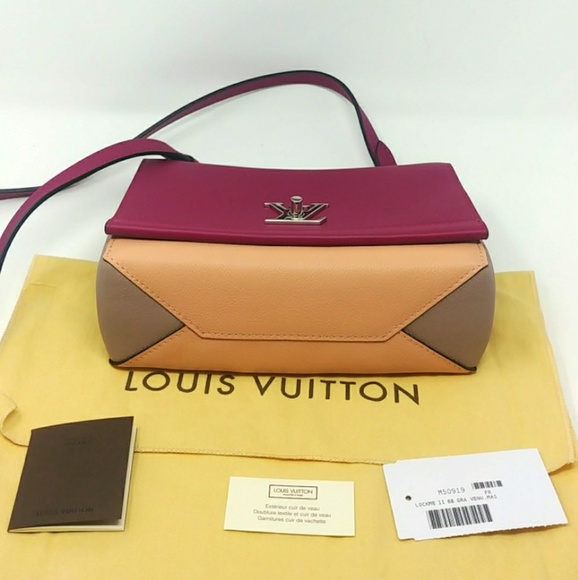 🎉HP🎉Louis Vuitton Lockme BB II AUTHENTIC Venus Purple Silver Hardware Rare! - Picture 5 of 15